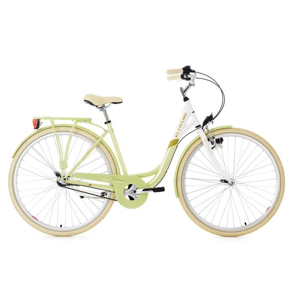 KS Cycling Belluno bicicleta de ciudad para mujer, verde claro