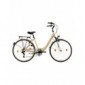 KS Cycling Paris - Bicicleta de paseo para mujer, color beige, ruedas 28", cuadro 49 cm
