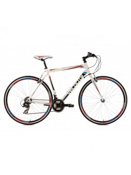 KS Cycling Velocity 120R - Bicicleta de paseo, color blanco, talla M  165-175 cm , ruedas 28", 53 cm