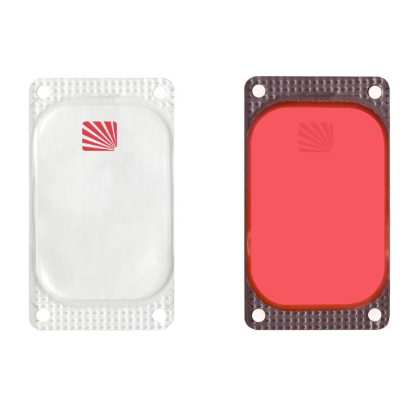 Cyalume - Paquete de 250 balizas luminosas adhesivas rectangulares VisiPad, 10 horas, color rojo