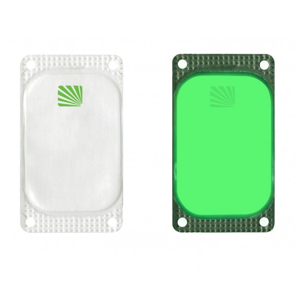 Cyalume - Paquete de 250 balizas luminosas adhesivas rectangulares VisiPad, 10 horas, color verde