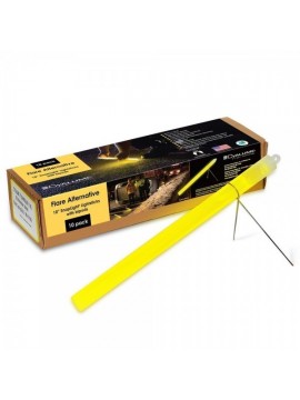 Cyalume - Paquete de 40 tubos luminosos SnapLight Flare Alternative 25 cm, 10 pulgadas, 2 horas, color amarillo