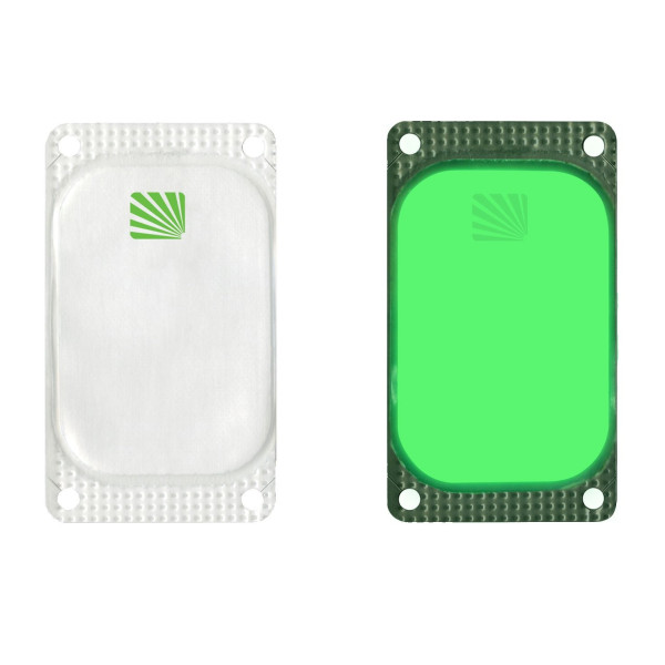 Cyalume - Caja de 25 balizas luminosas adhesivas rectangulares VisiPad, 10 horas, color verde