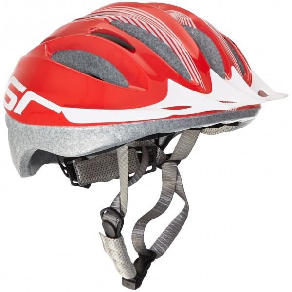 MSC Bikes MTB Outmold - Casco, color rojo/blanco, talla L/XL  58-63 cm 