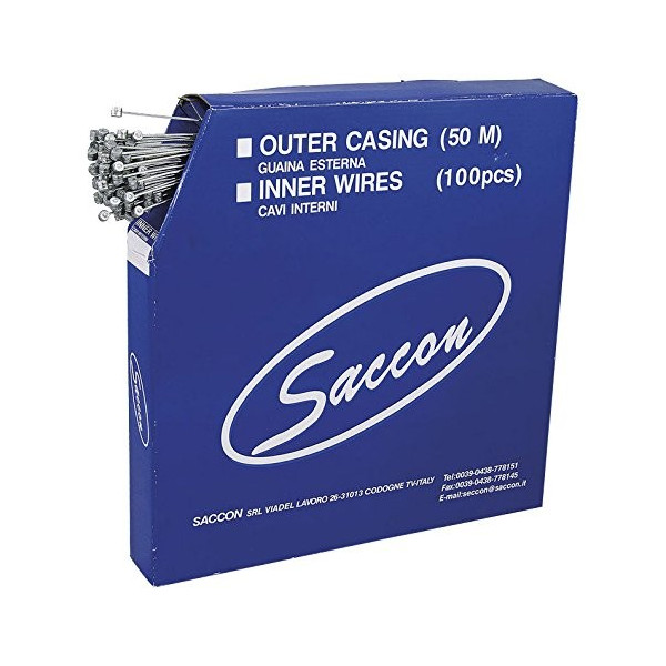  Saccon 257402 Pack de 100 Cables de Freno, Inox, 1.5-2300mm