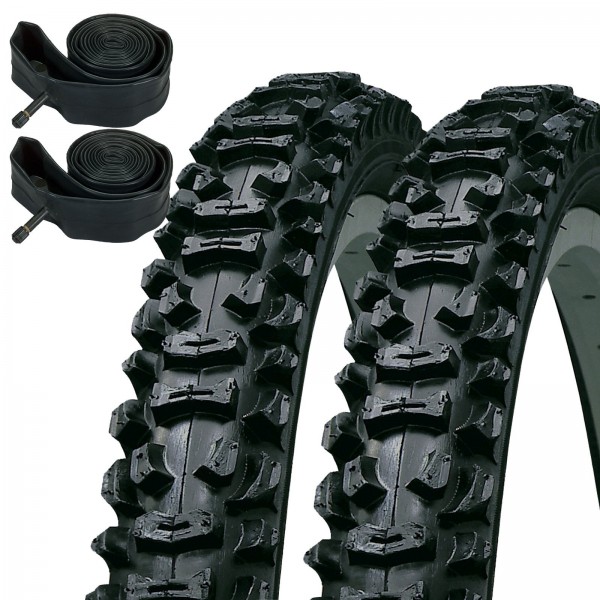 KENDA Smoke – Neumáticos de 26 "x 1,95 para bicicleta de montaña y Schrader tubos interiores  par 