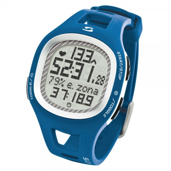 Sigma 21012 - Reloj pulsómetro, incluye banda torácica, señal analógica, color azul